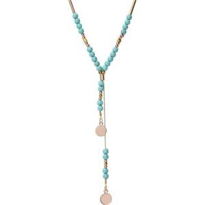 Bohemian Turquoise Necklace Gold Plated Y Chain Vintage Boho Jewelry Women